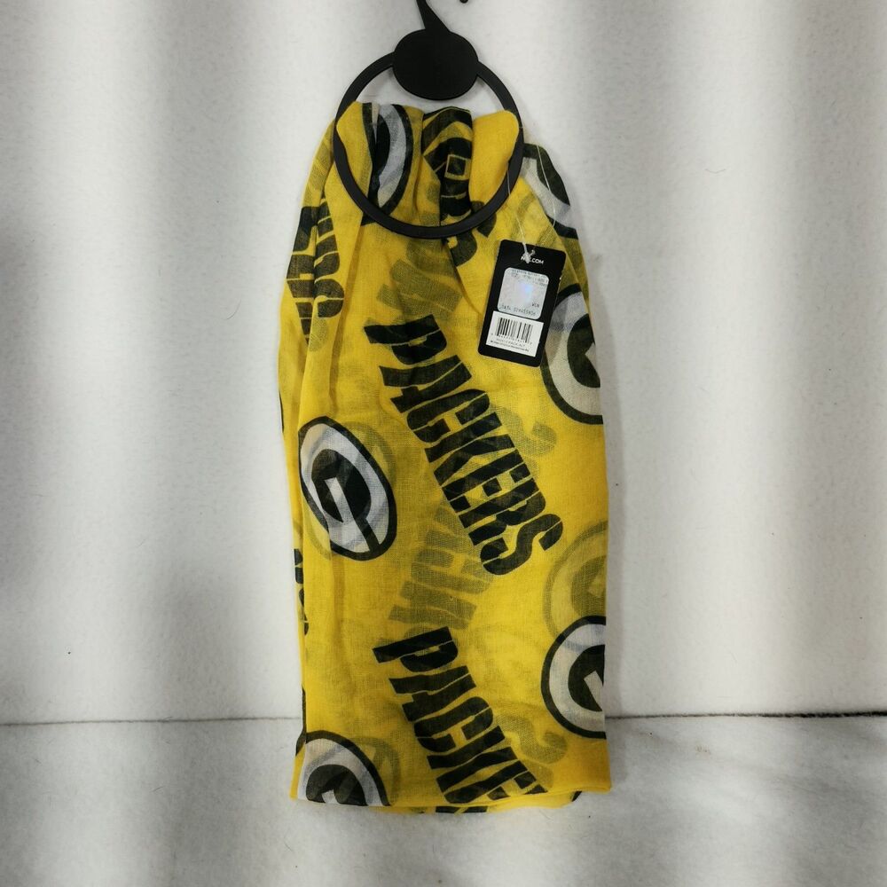 Green Bay Packers NFL Green/Gold Sheer Infinity Scarf-9880 New